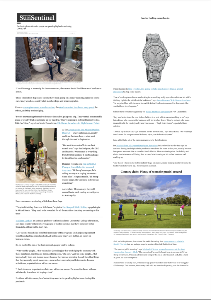 Florida Trend Newsletter – Luxuries Floridians Are Spending Big Bucks